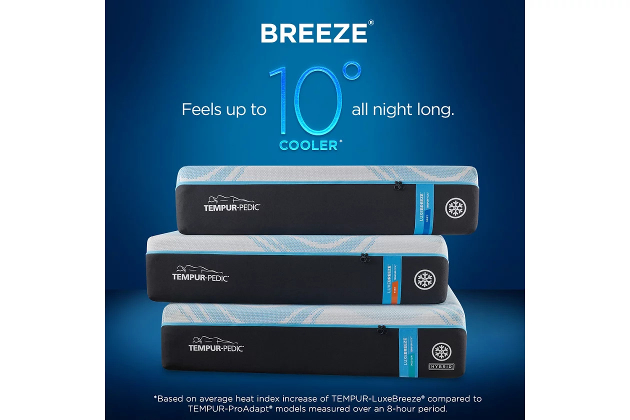 TempurPedic KING 2.0 LUXE BREEZE HYBRID MATTRESS 10 DEGREE NEW CLEARANCE FAST