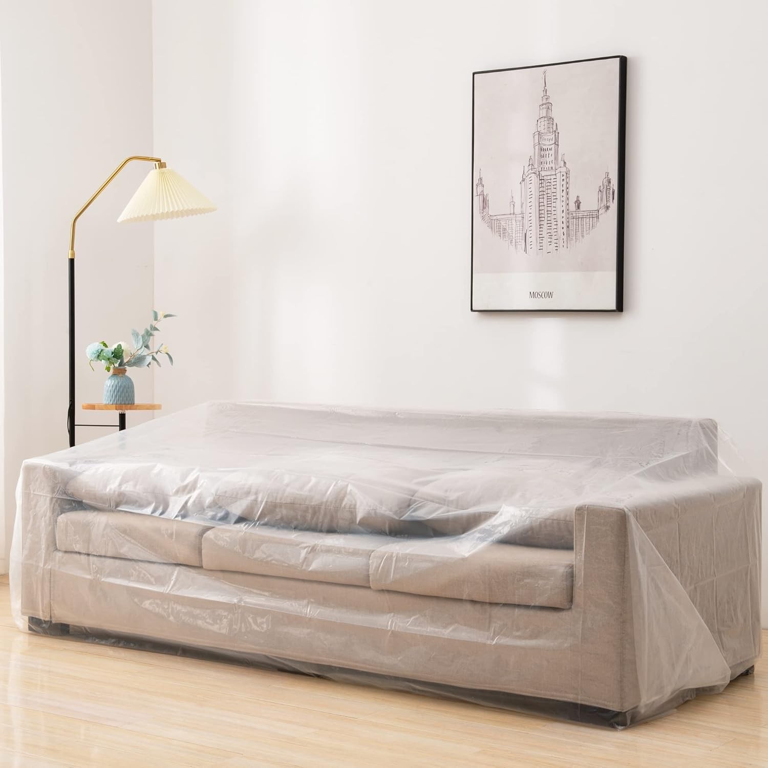 Waterproof King Mattress Bag – Durable 1.5 Mil Clear Plastic Cover for Storage