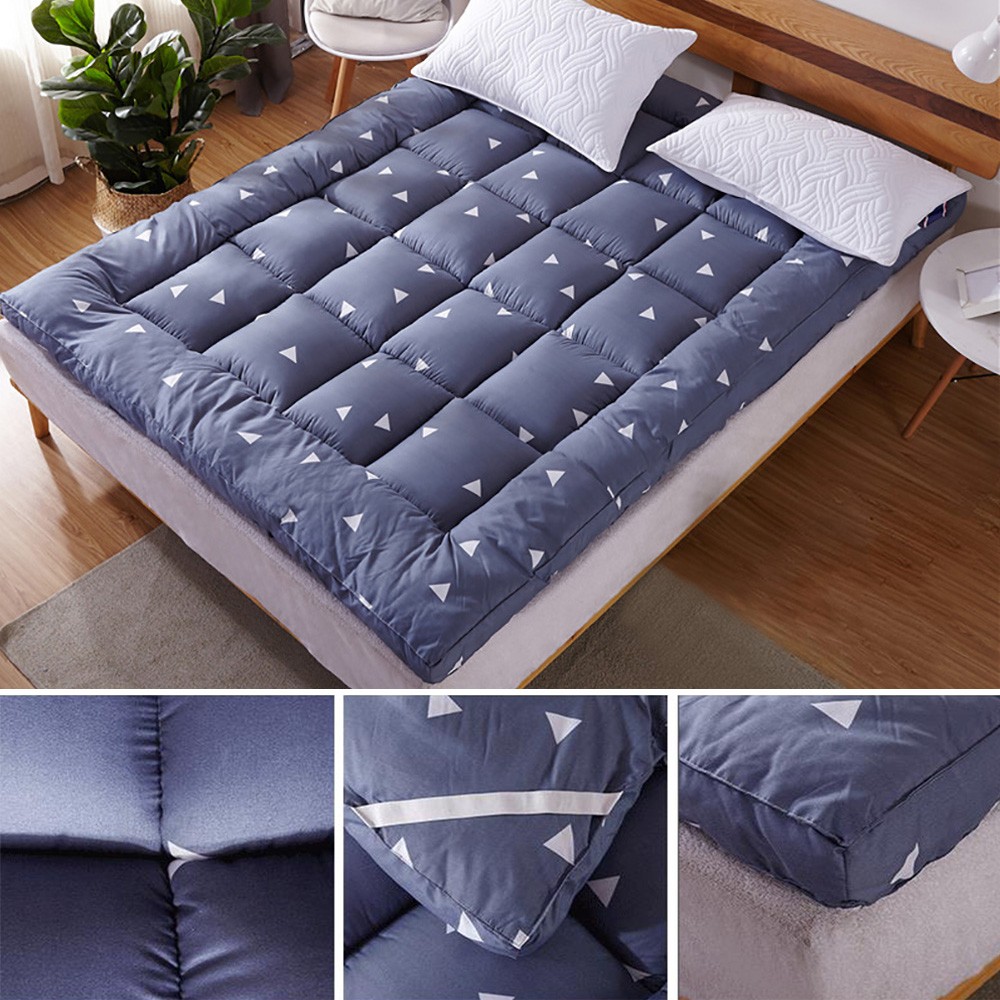 Extra Thick Mattress Topper Quilted Mattress Sleeping Mat Soft Breathable Pad