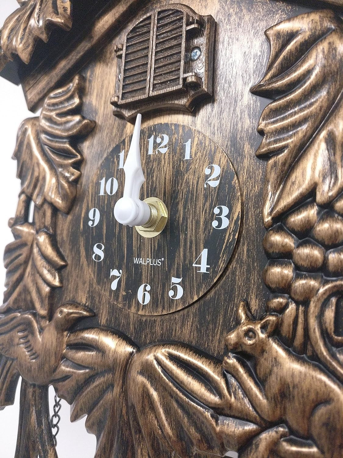 Chiming Classic Brown Vintage Cuckoo Wall Clock Hanging Bird Clock Home Decor Ch