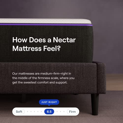 NECTAR PREMIER CALIFORNIA KING MATTRESS 13″ MEDIUM FIRM MEMORY FOAM WHITE&BLACK
