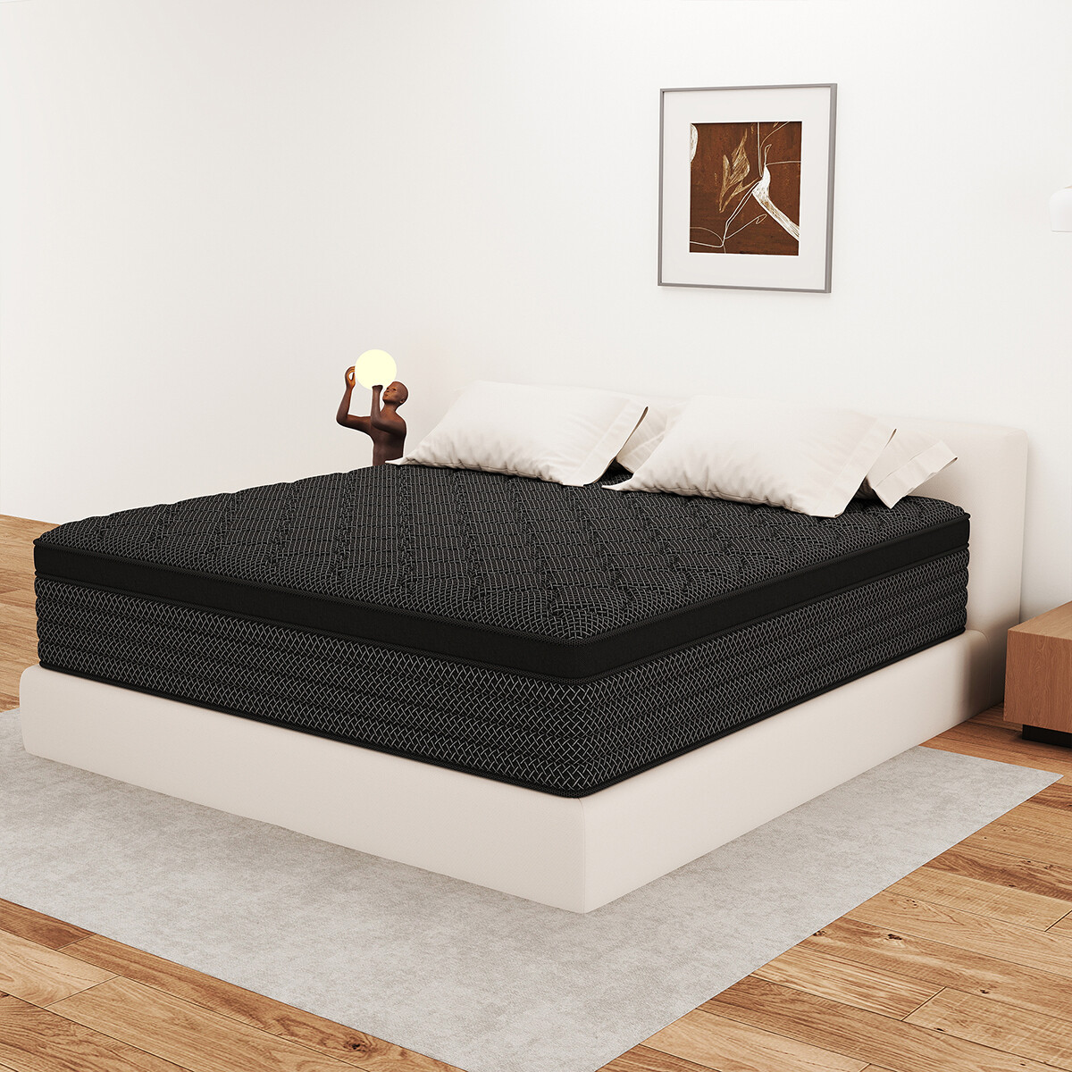 12″/14″ Hybrid Mattress In a Box Memory Foam Springs Twin Full Queen King Size