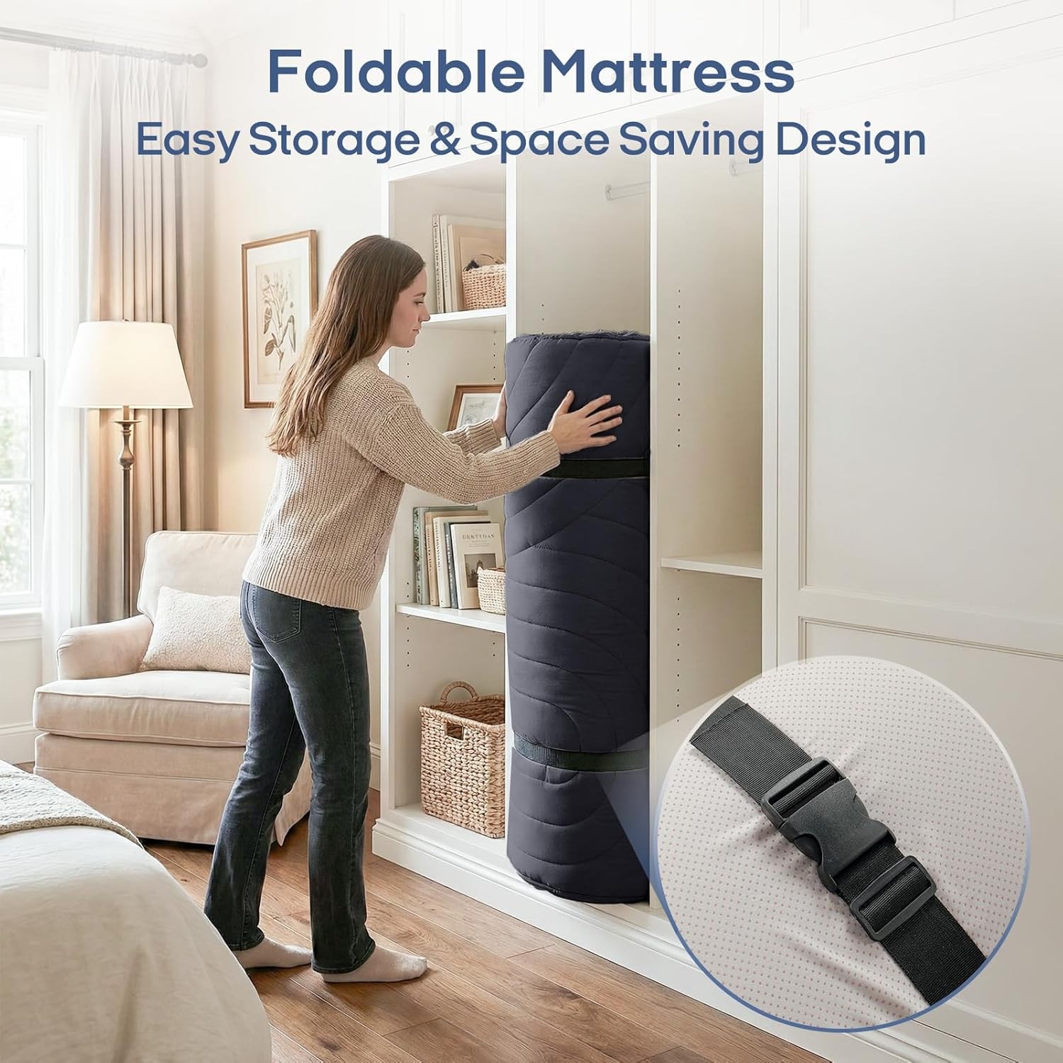 Japanese Floor Mattress Futon Mattress Size, Thicken Roll Up