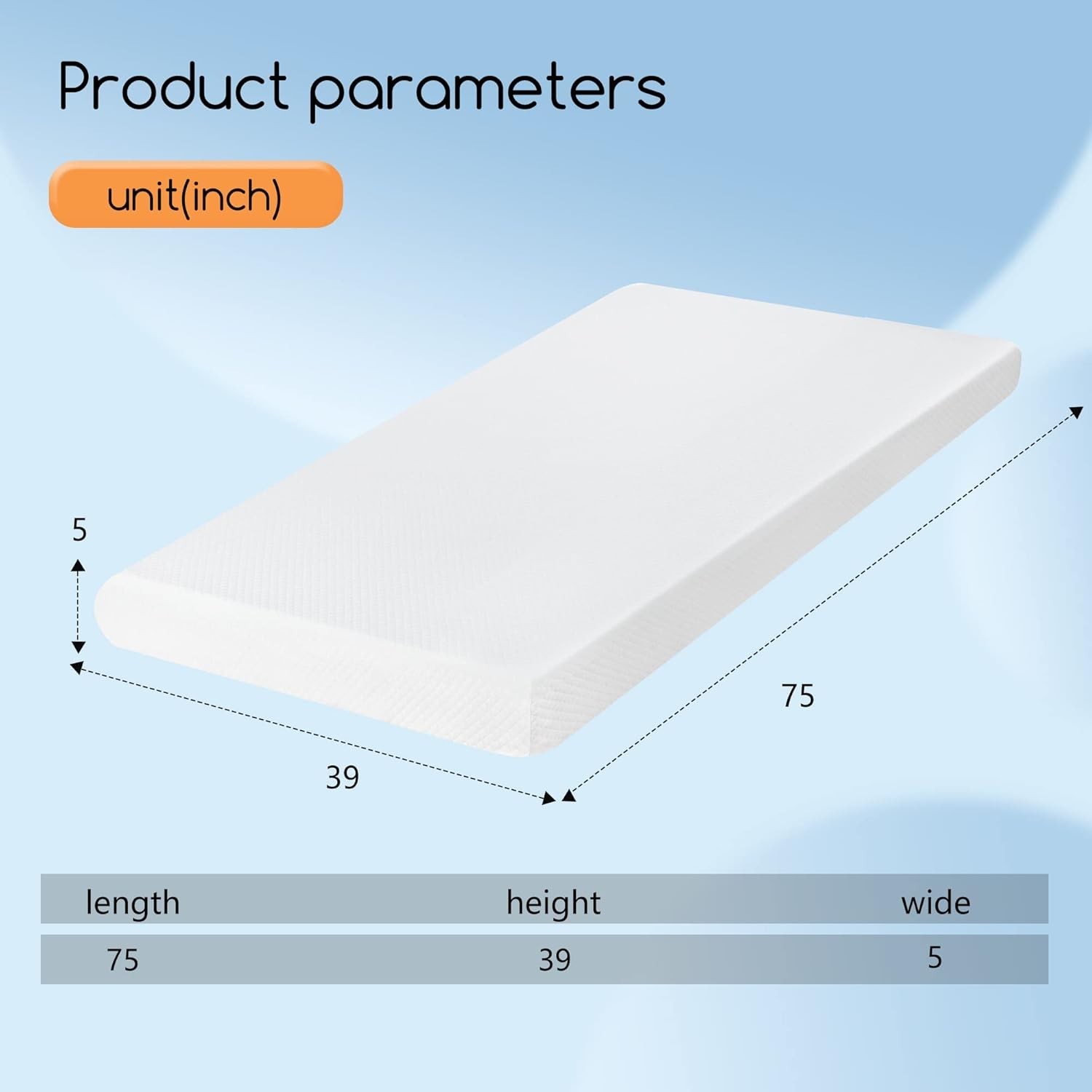 5 Inch Plush Top Twin Gel Memory Foam Mattress – Comfort and Pressure Relief