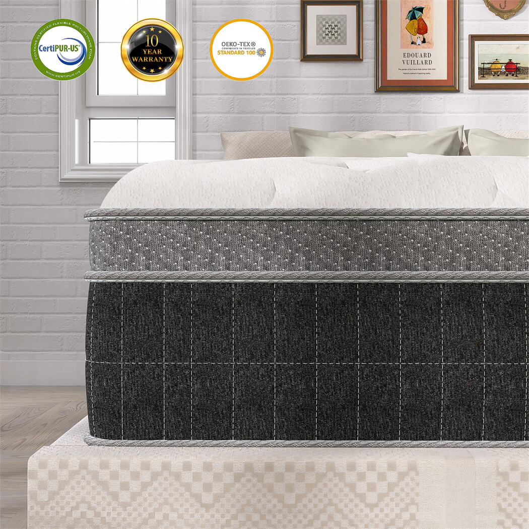 10″ 12″ 14″ Twin Full Queen King Mattress Hybrid Memory Foam Spring Bed In A Box