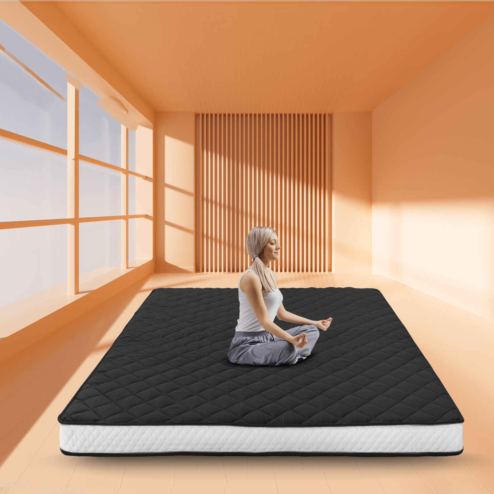 SUNYRISY Floor Mattress Japanese Futon Mattress Diamond Mattress Tatami Cushion