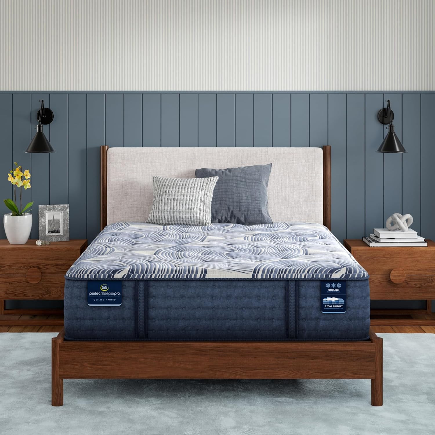 Perfect Sleeper Pro 14″ Cal King Hybrid Mattress – 100 Night Trial & Cooling Tec