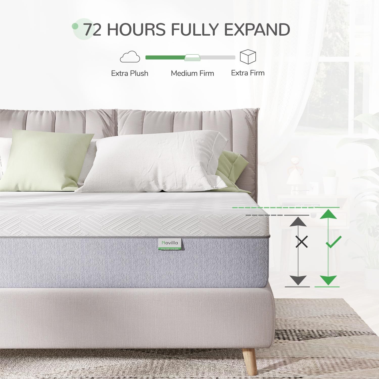 Memory Foam Mattress Queen, Queen Size Mattress 10 inch with Gel Foam for Com…