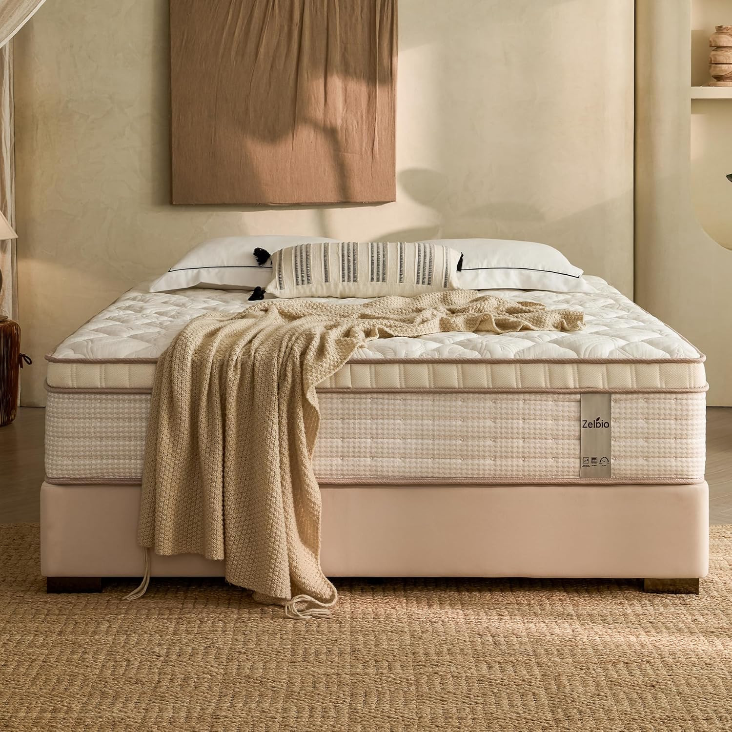 12 Inch Full XL Mattress Hybrid, Cooling Gel Memory Foam & Pocket Springs, Mediu