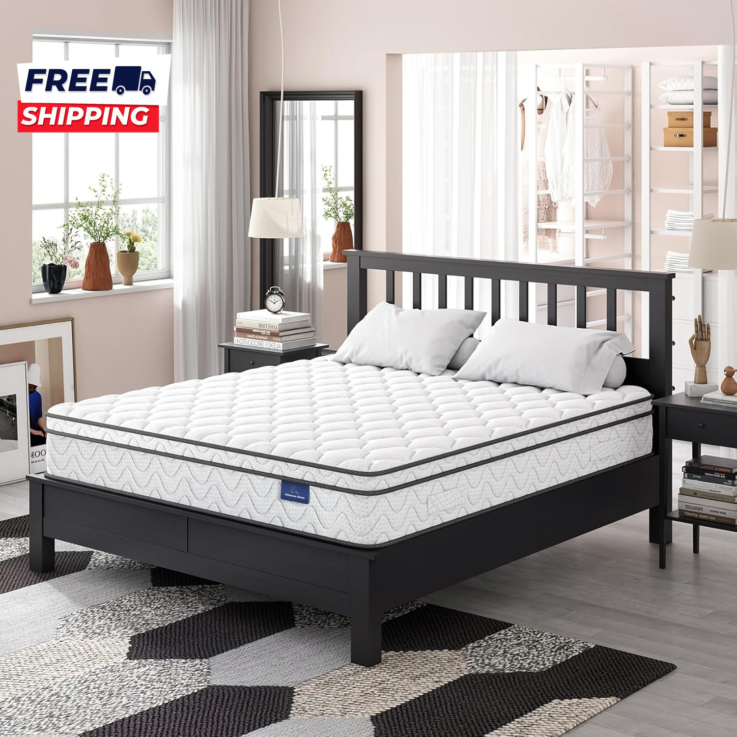 Twin XL Mattress 10 Inch Fiberglass-Free Cool Sleep Hybrid Mattress in a Box