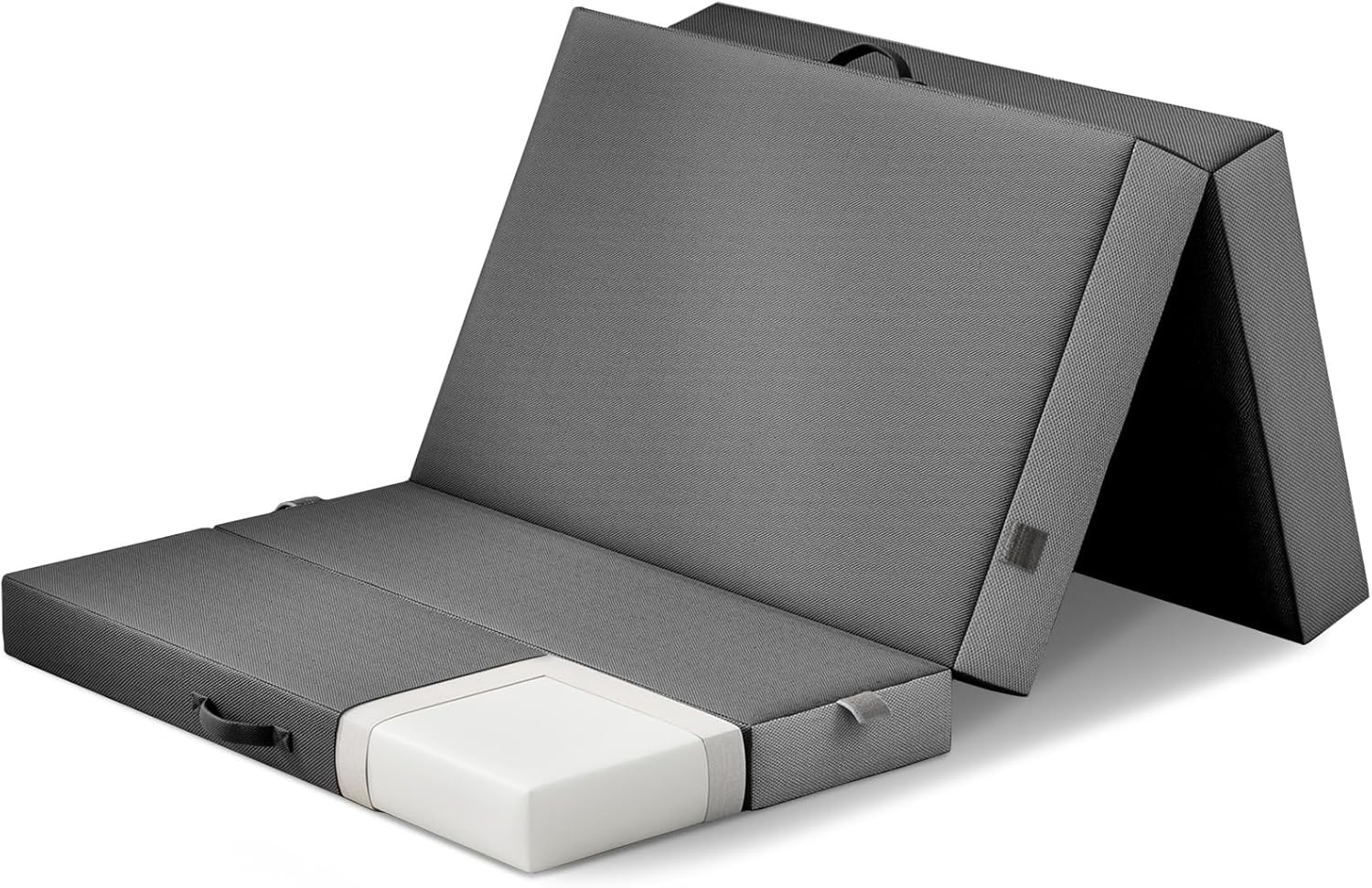4 Inch Twin Folding Mattr for Floor and Traveling with Removable