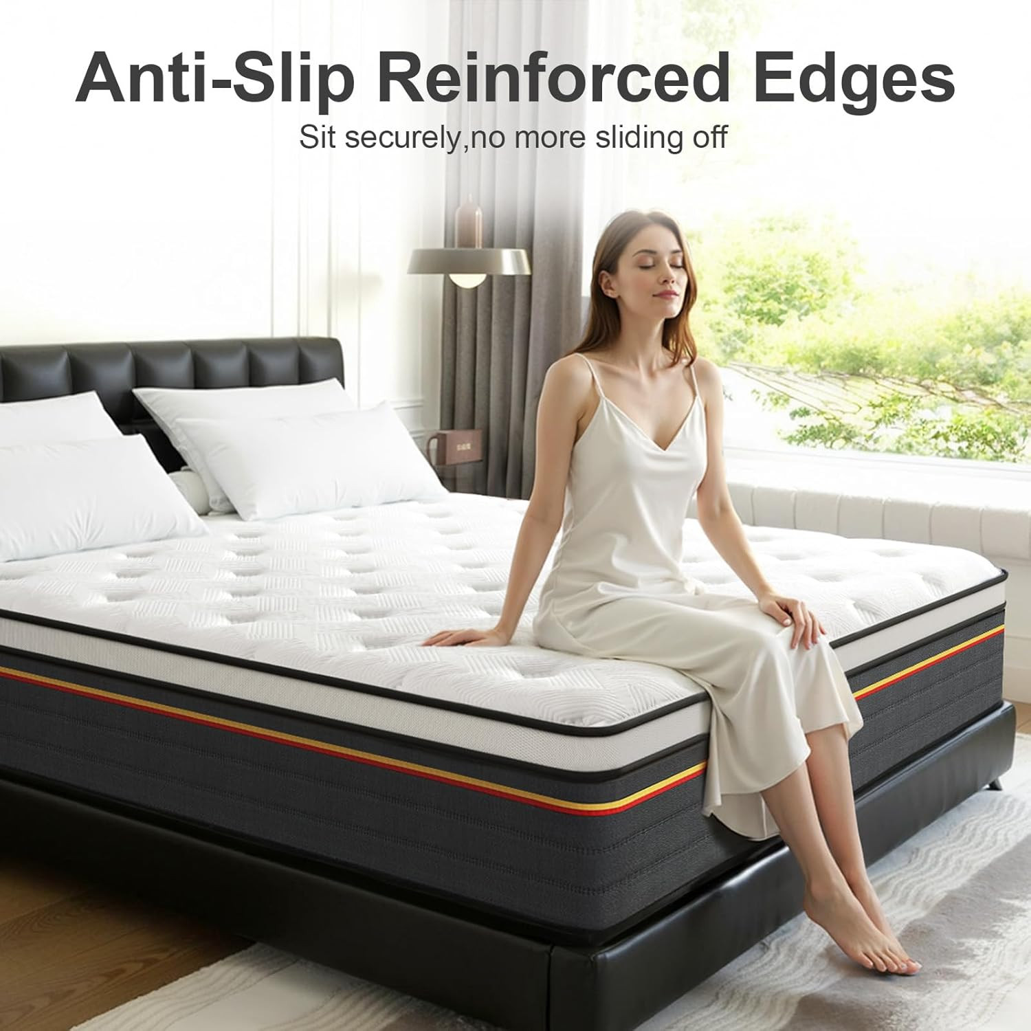 Full Mattress 12 Inch Hybrid Mattresses Full Size, Medium Firm, 100 Night Trial,
