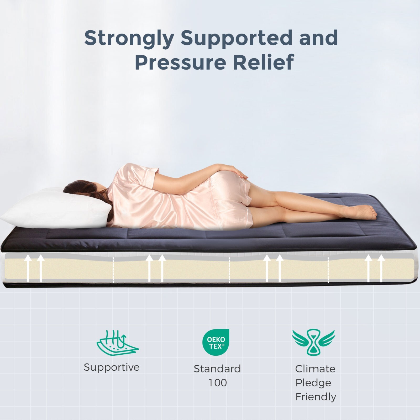 8” Extra Thick Japanese Floor Futon Mattress Folding Sleeping Floor Guest Pad
