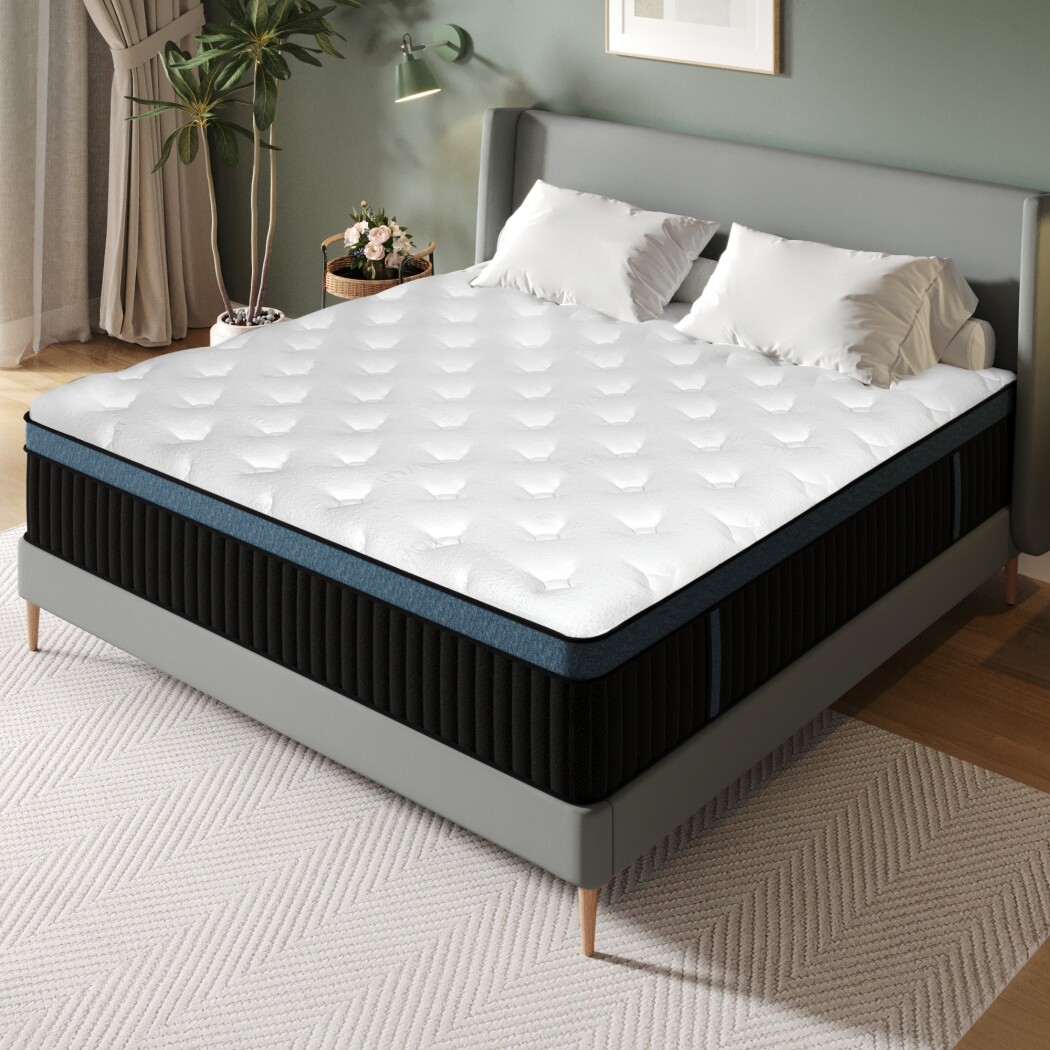 12″ 14″ Mattress Twin Full Queen King Pocket Spring Gel Memory Foam Bed in a Box