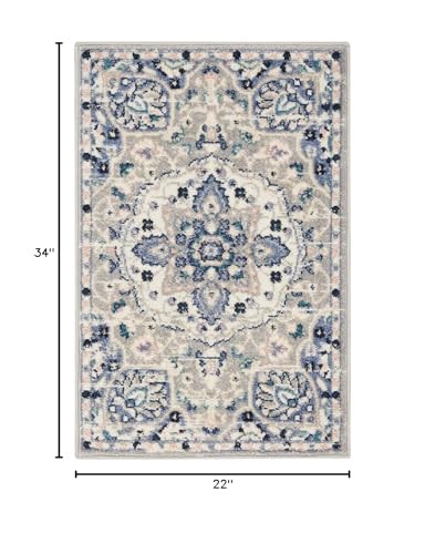 Nourison Alfombra de 1 pies 10 pulgadas x 2 pies 10 pulgadas, color gris