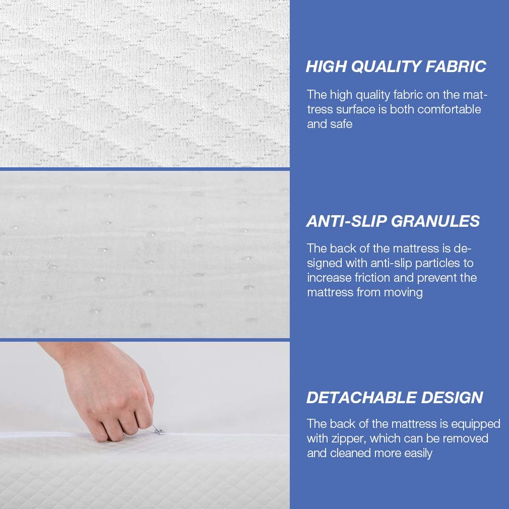 FDW | 8 Inch Queen Mattress | Medium Firm | Gel Memory Foam Mattress | White …