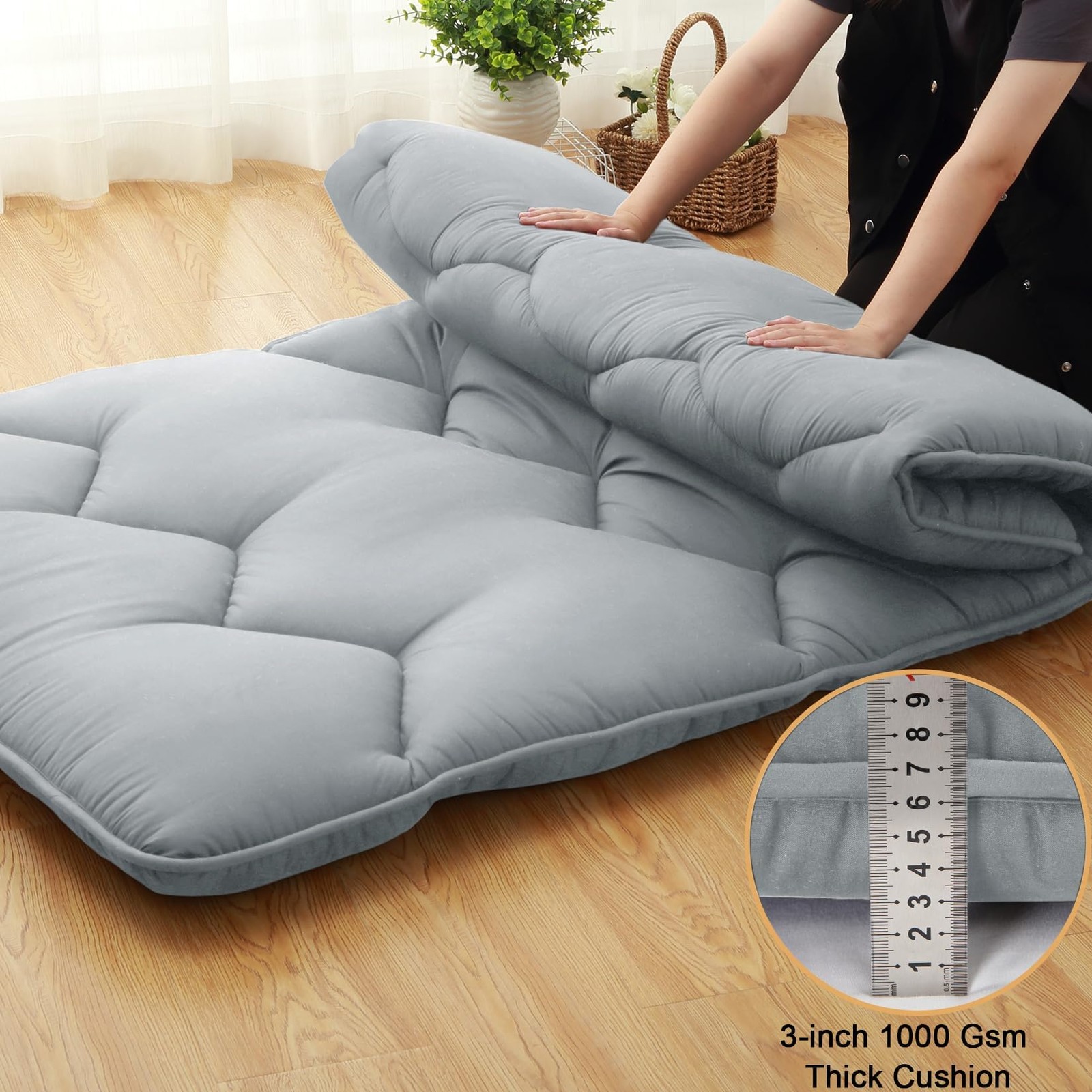 Floor Mattress Japanese Futon Mattress Sleeping Tatami Mat Twin/Full/Queen Size