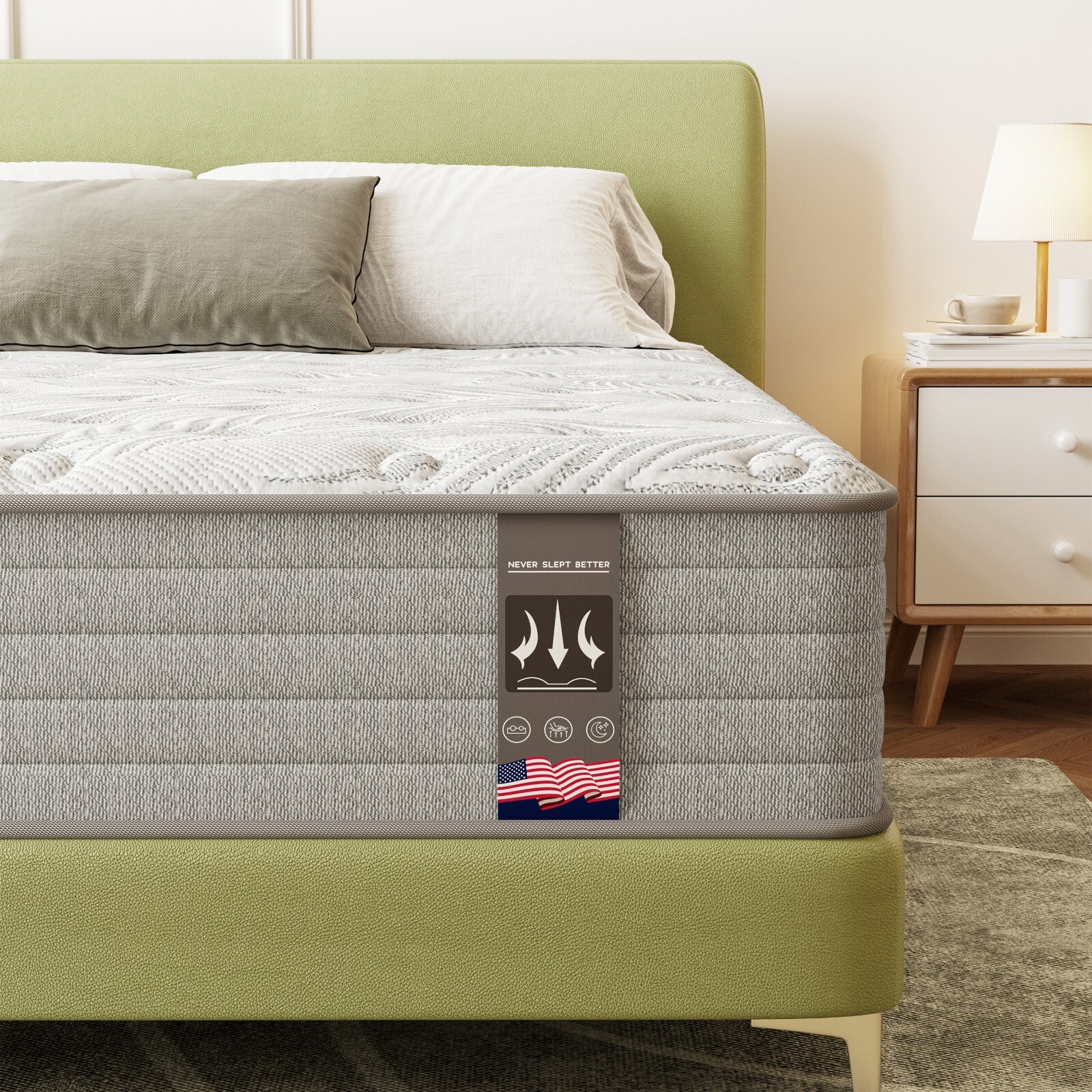 12” Hybrid Memory Foam Mattress In a Box Twin, Full, Queen,King Size Mattress