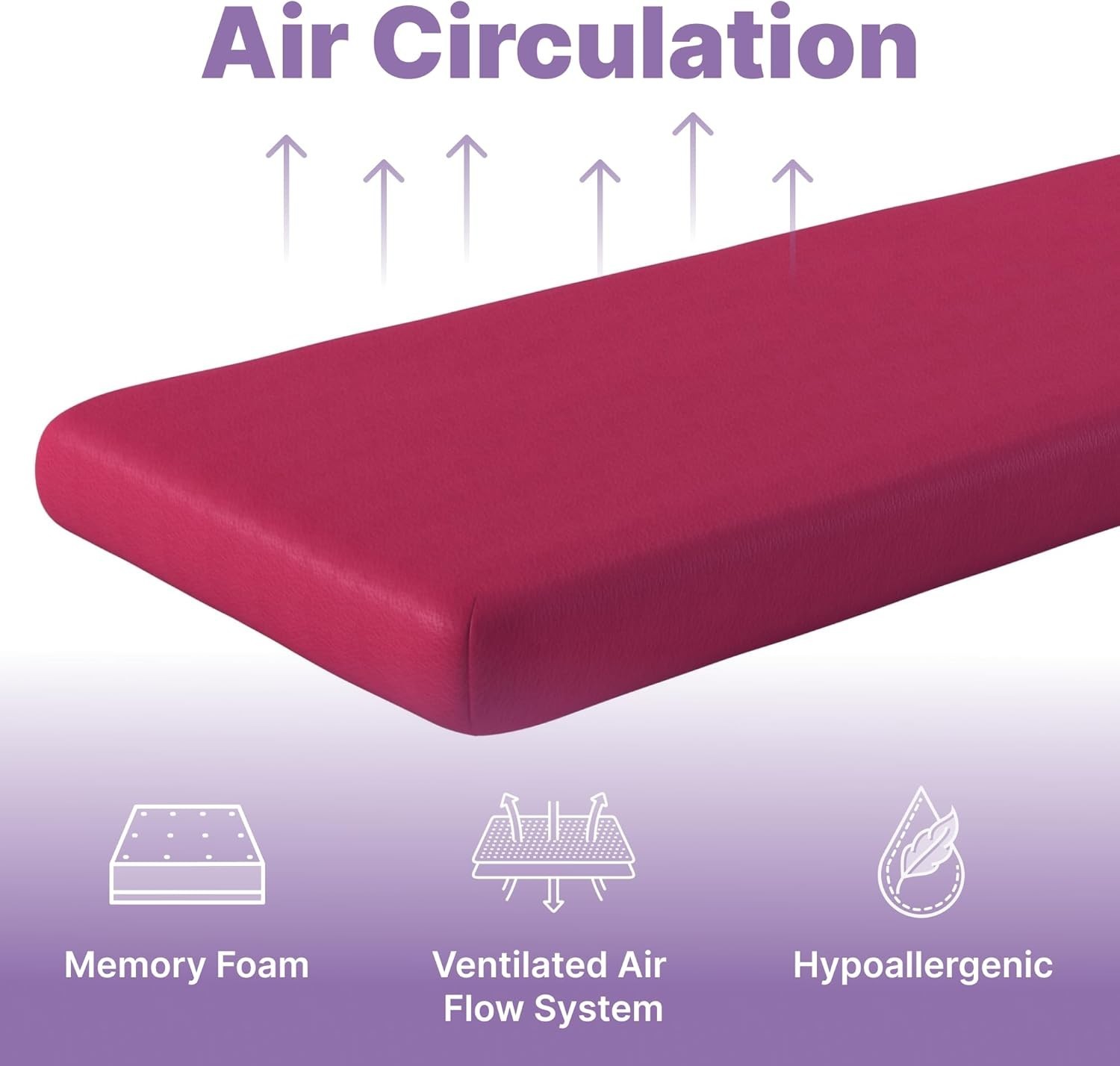 Soft Pink 5-Inch Twin Memory Foam Mattress – Hypoallergenic & Water Resistant