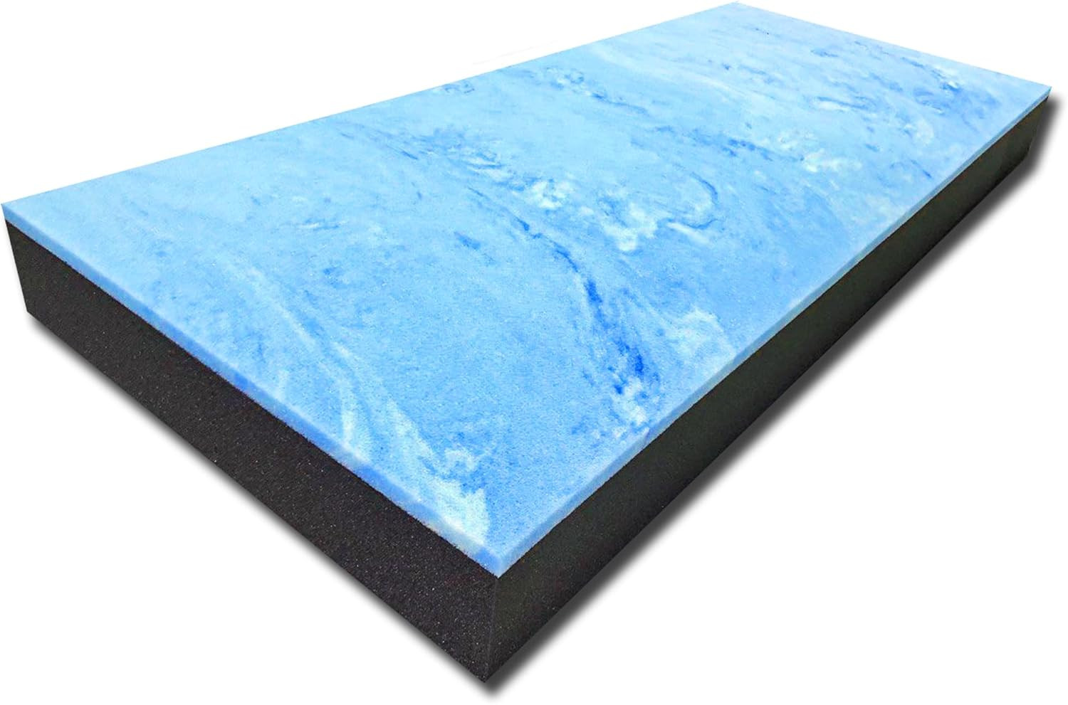 6” X 34” X 72” Bunk Mattress, Gel Memory Foam on High Density Charcoal Foam,