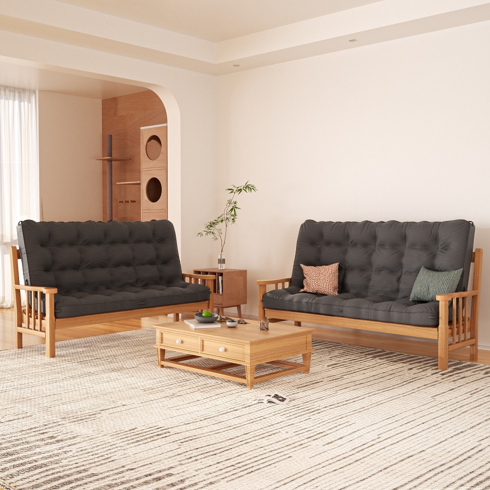 8in Floor Mattress Futon Mattress Sleeping Pad Foldable Roll Up Mat for Sofa Bed