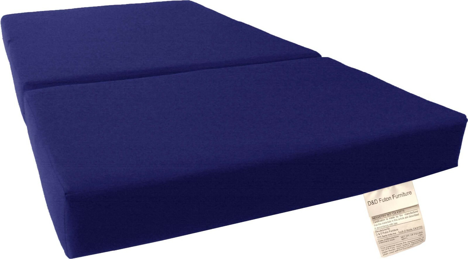 Full Trifold Foam Beds, Foldable Mattresses, Cushions, Seats 6x54x75, Royal Blue
