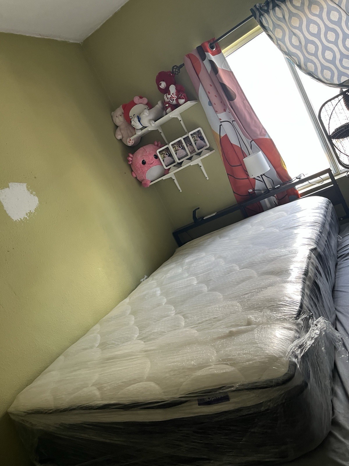 napnest Full Memory Foam Mattress Medium Firm, White/Black Fabric Cover