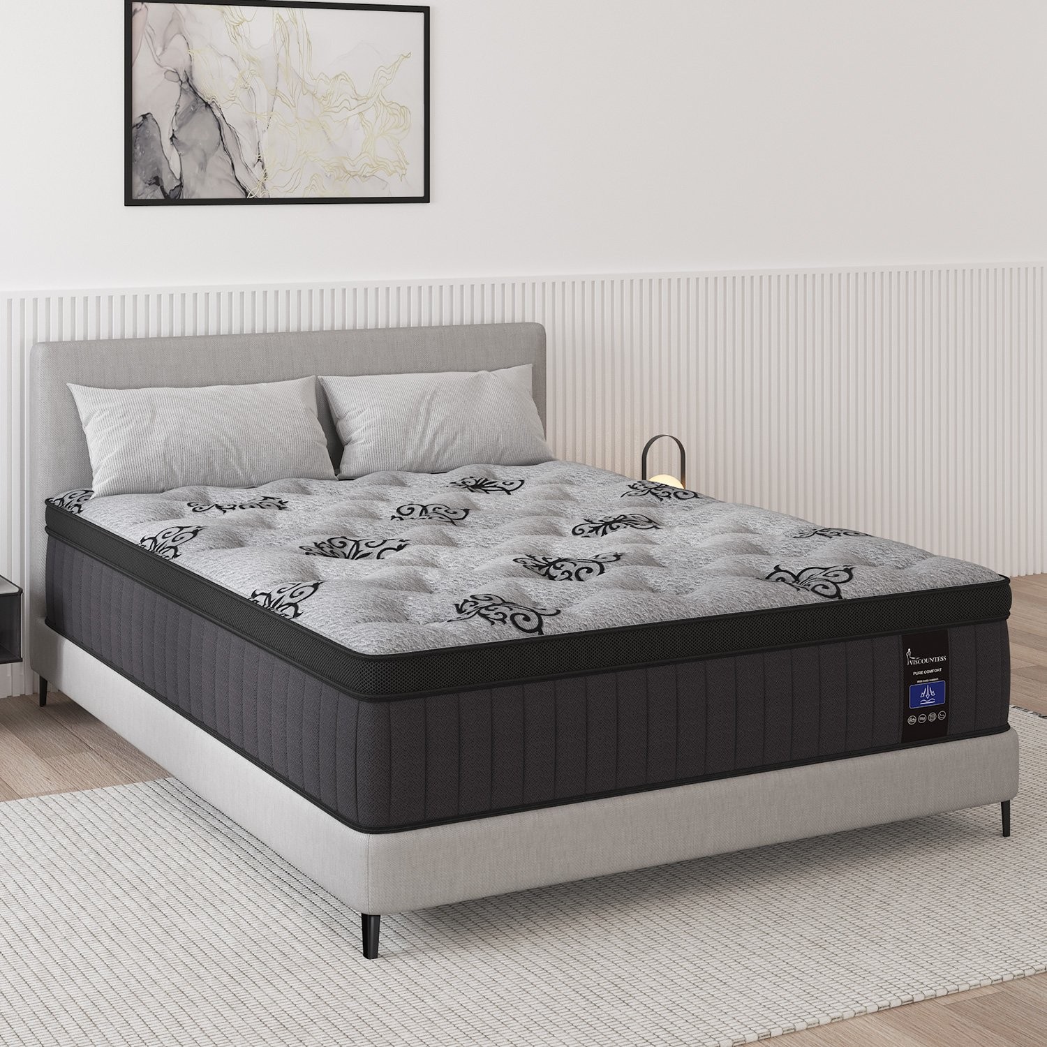 9″ Twin Full Queen King Size Mattress in a Box Hybrid Spring Gel Memory Foam