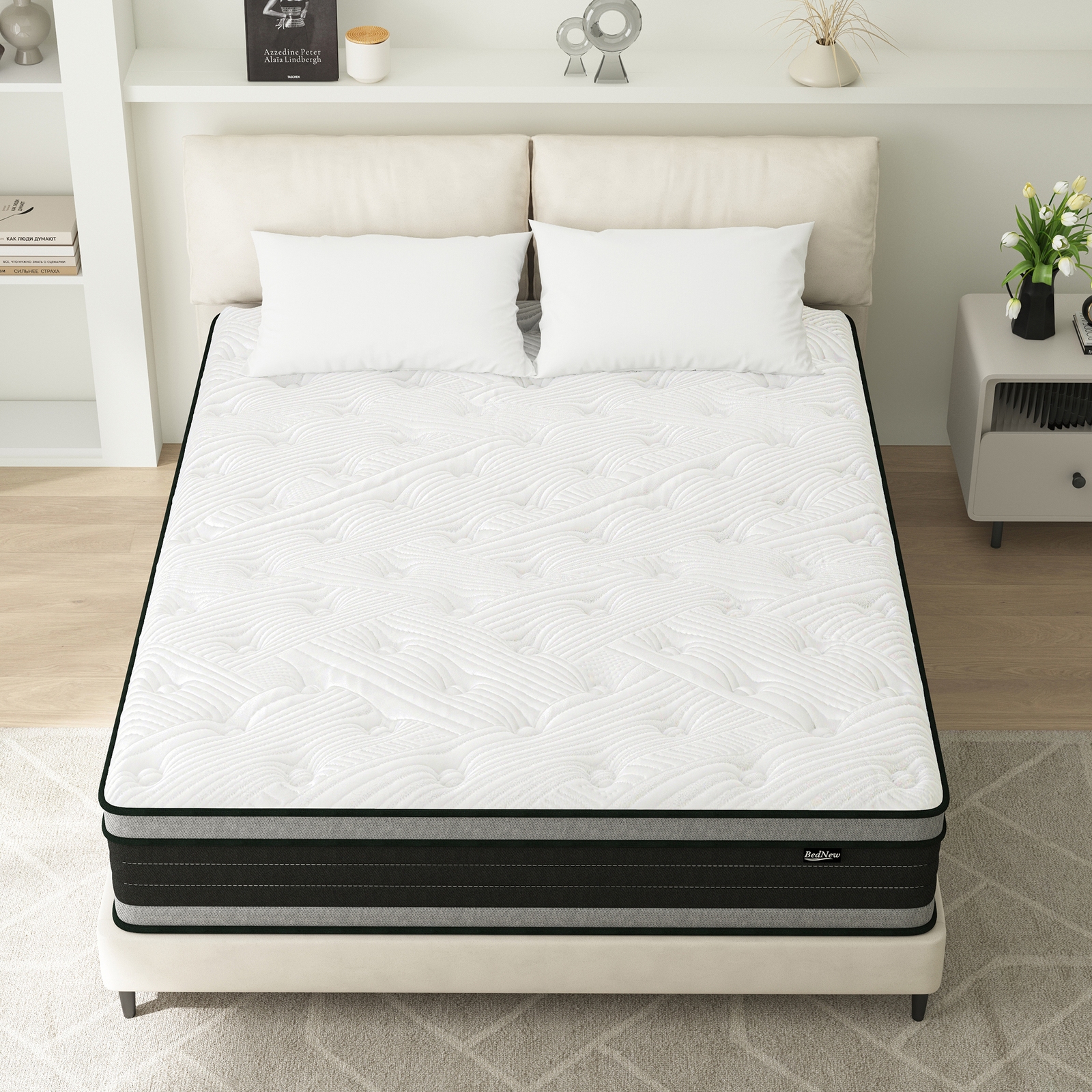 12″ 14 Inch Gel Memory Foam Hybrid Spring Full King Queen Mattress in a Box