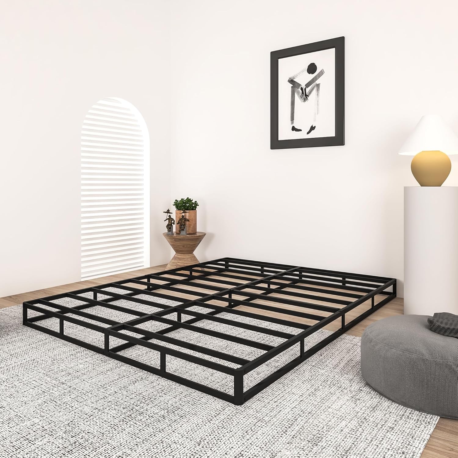 Qingzhou 5 Inch Box Spring for Queen Bed, Heavy Duty Metal Queen, 5 High