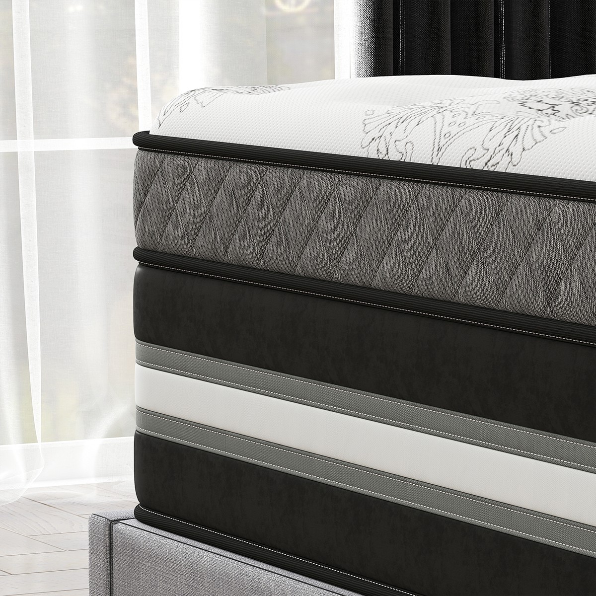 12/14 Inch Mattress in a Box Twin Full Queen King Gel Memory Foam Hybrid Spring