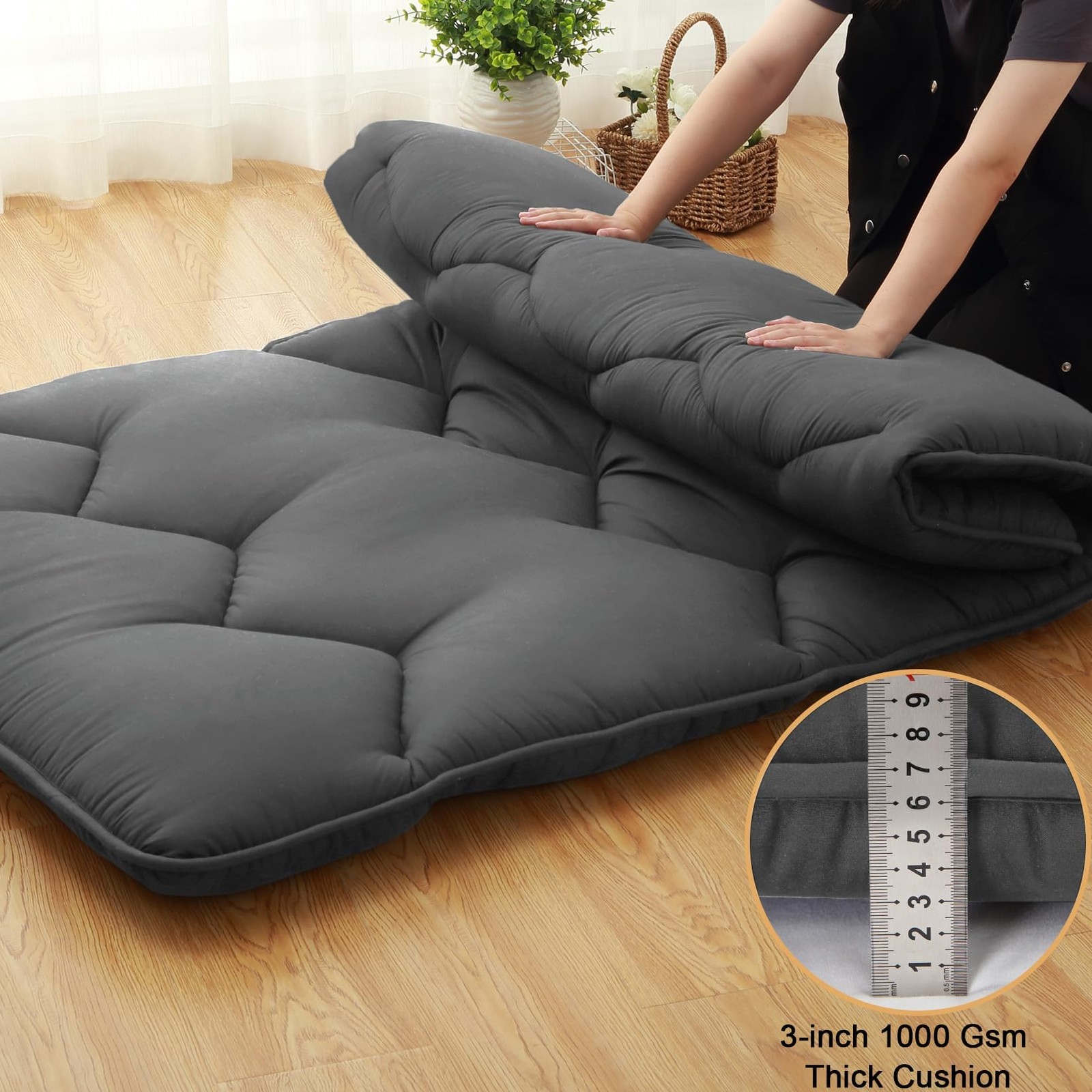 Floor Mattress Japanese Futon Mattress Sleeping Tatami Mat Twin/Full/Queen Size