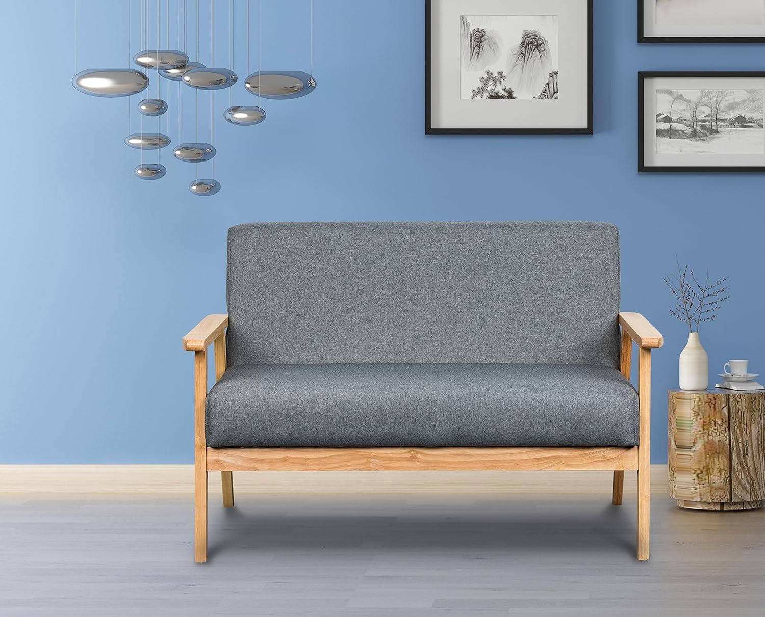 45″ Loveseat Sofa, Mid Modern Decor Love Seat Couches for Living
