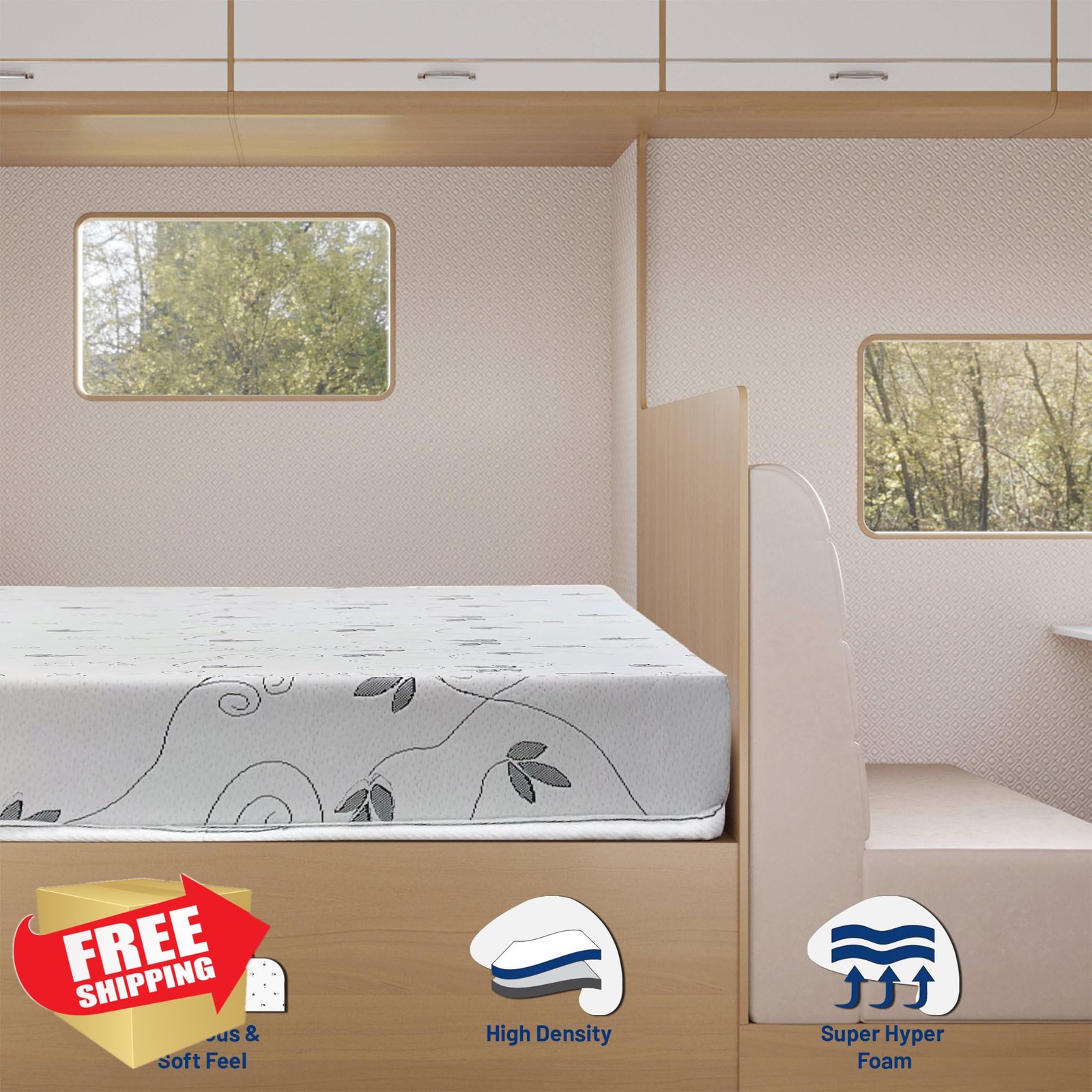 Greaton 4 Inch RV Mattress 32×29 Medium Firm USA