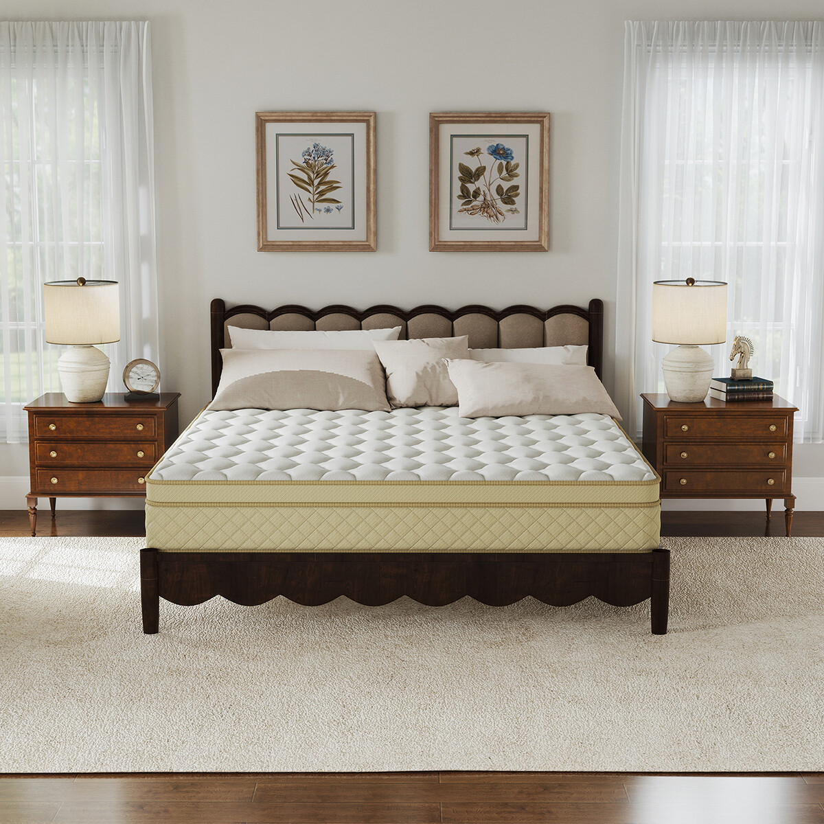 12″14″ Gel Memory Foam Mattress Hybrid Spring Twin Full Queen King Size In a Box