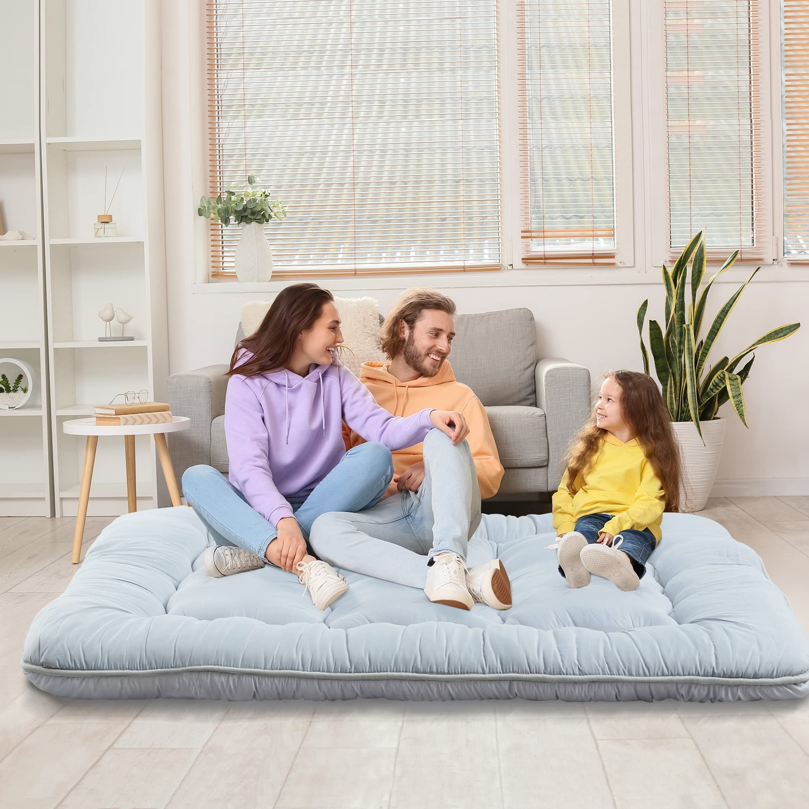 MIRUO Futon Mattress Rv Queen Short Mattress Japanese Floor Mattress Roll Up