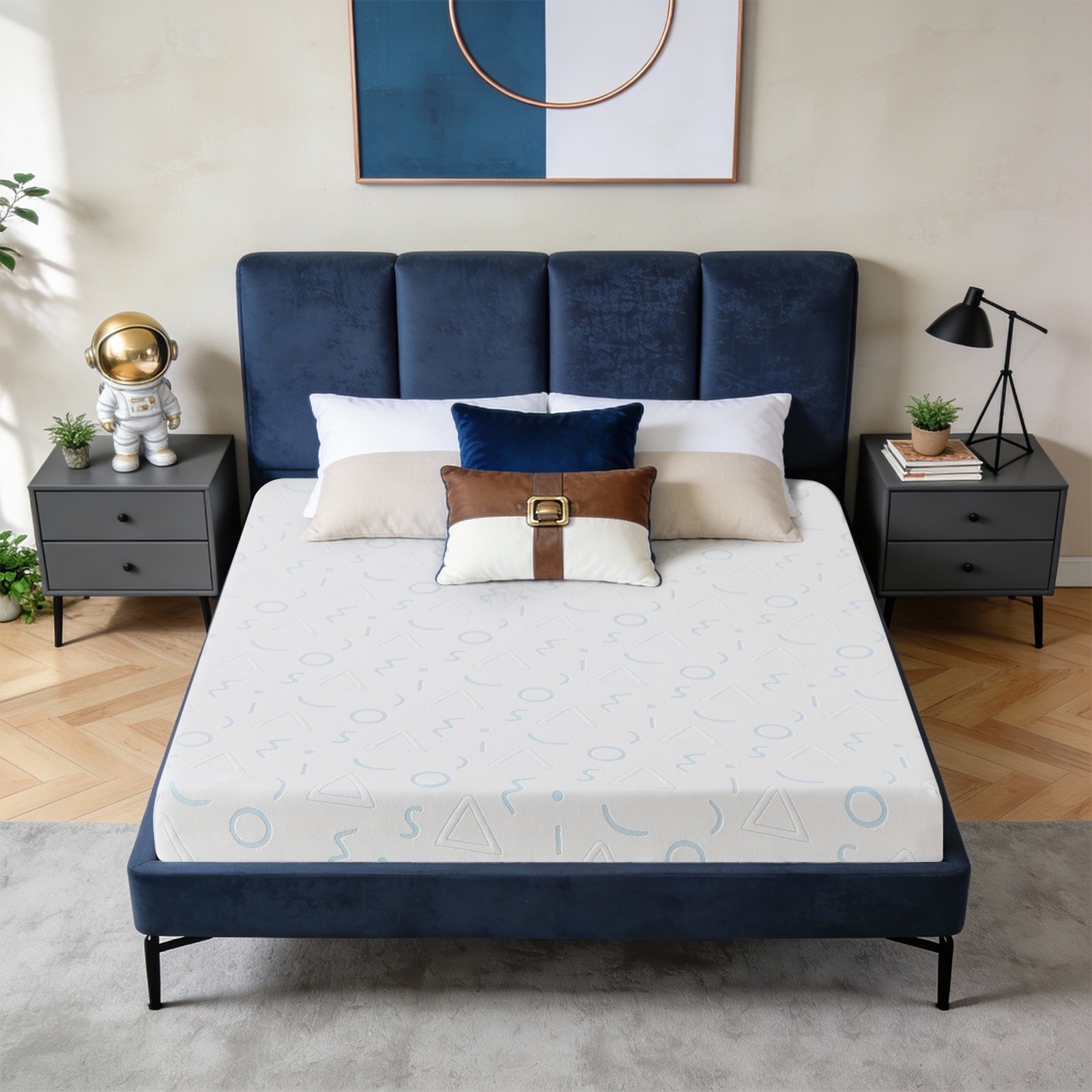 5″ 6″Gel Memory Foam Medium-Firm Mattress With Breathable Cooling Washable Cover