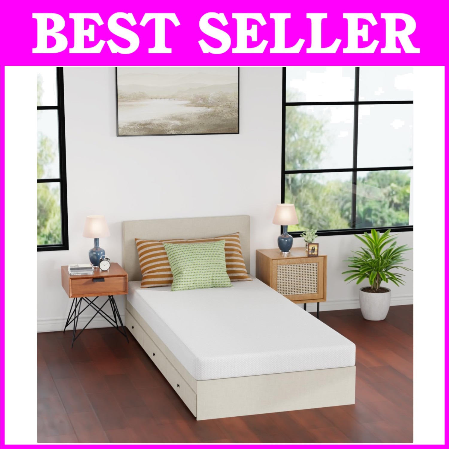 Twin XL Memory Foam Mattress | Pressure Relief | Cooling Gel=