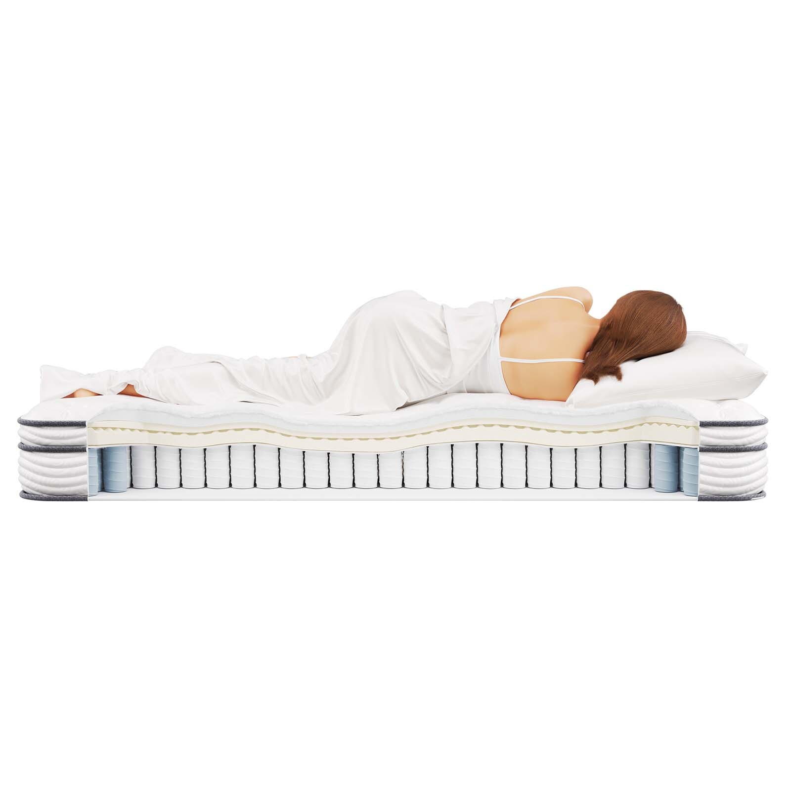 Modway Jenna 8″ Innerspring and Foam Narrow Twin Mattress in White
