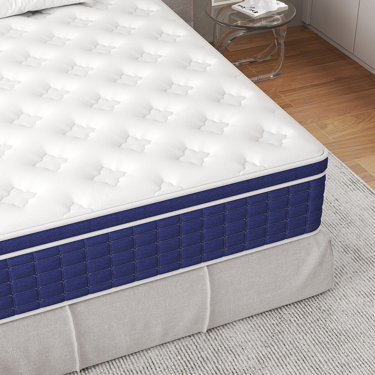 12″ 14″ Gel Memory Foam Mattress Pocket Spring Twin Full Queen King Bed in a Box