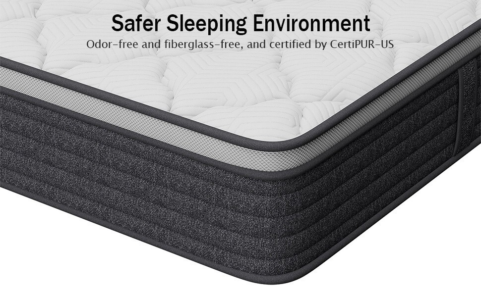 12″ 14″ Memory Foam Full King Spring Hybrid Mattress in a Box Medium Firm