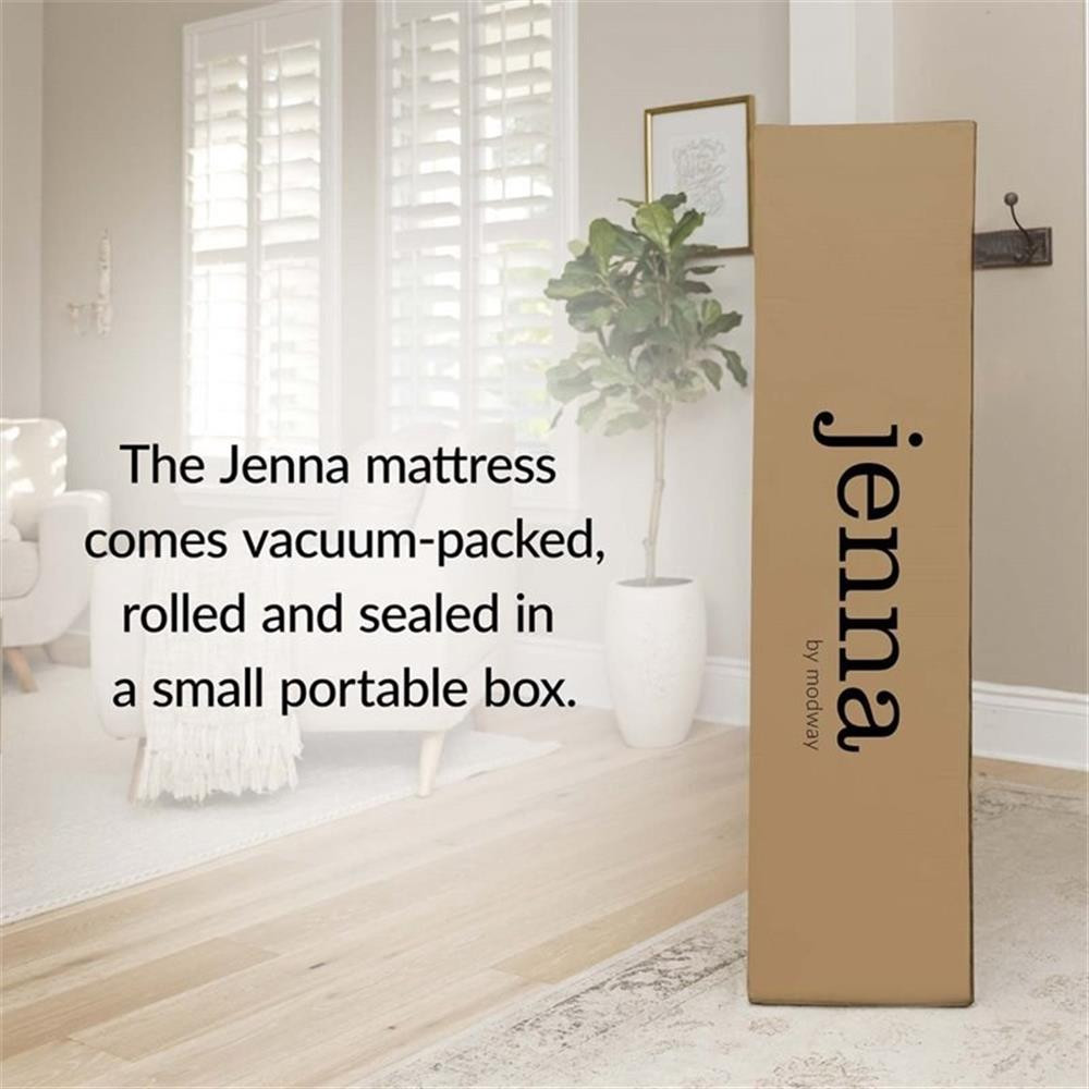 Modway Jenna 8″ Modern Innerspring and Foam Twin Mattress in White