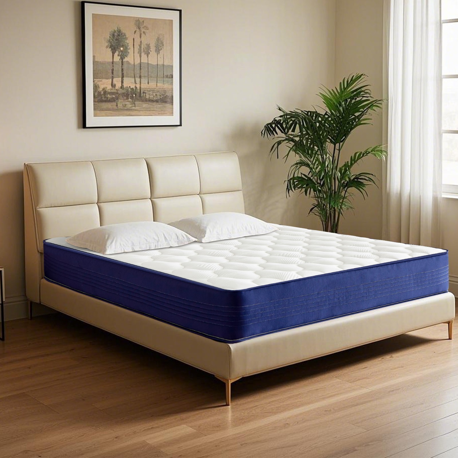 10″ 12″Full Size Memory Foam Hybrid Mattress with Pocket Spring for Silent Sleep