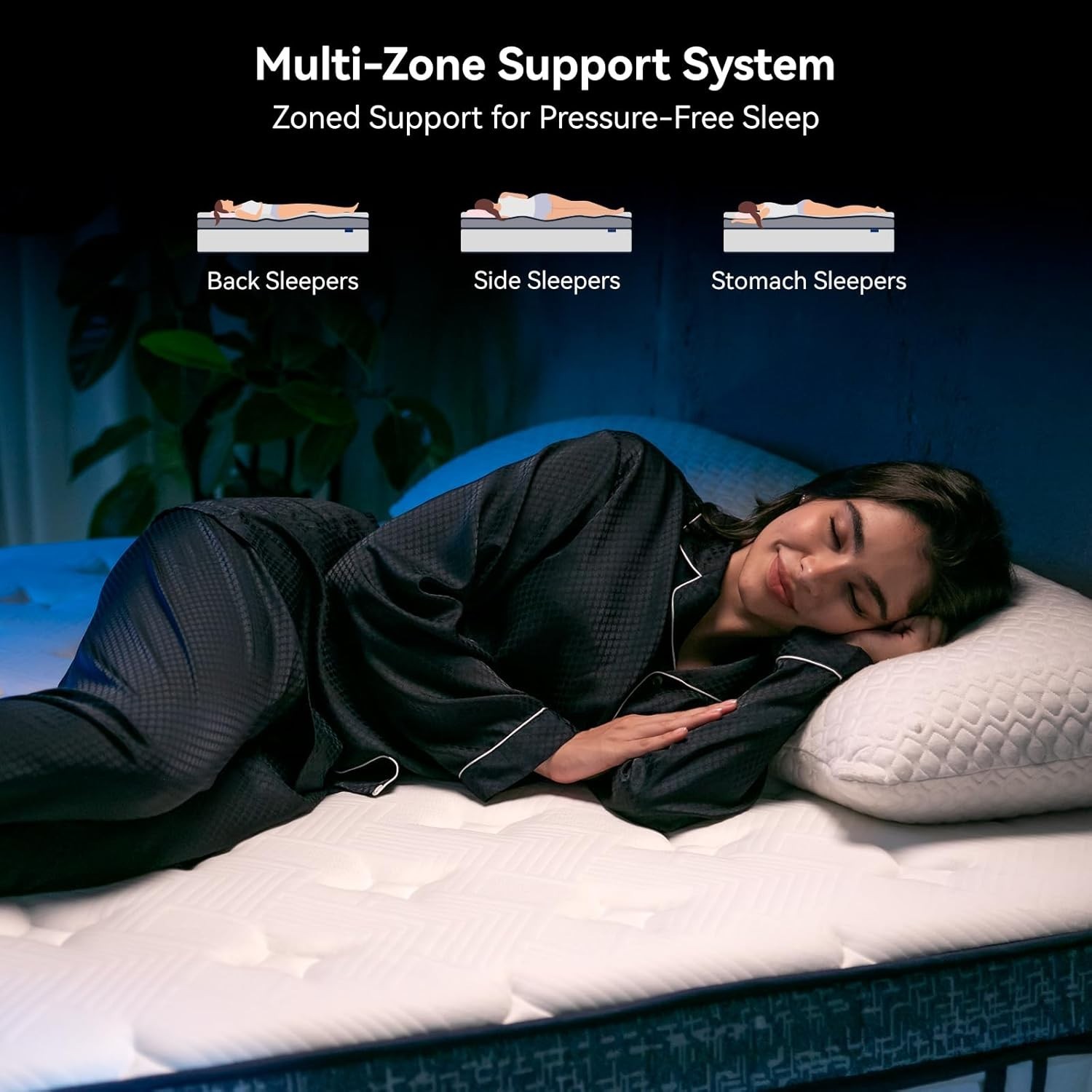 King Size Mattress (High-End Upgraded) Hotel-Level Luxury 16 Inch Hybrid King Ma