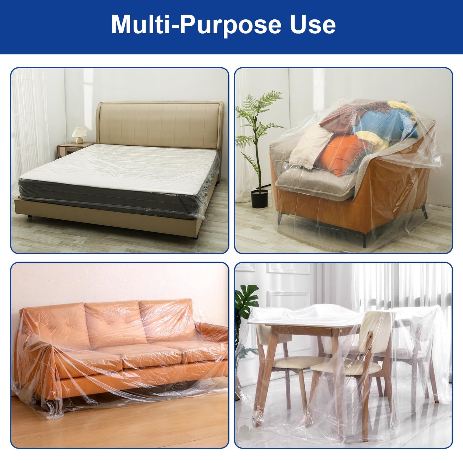 Mattress Bag for Storage Mattress Disposal Bag King/Queen Size Clear