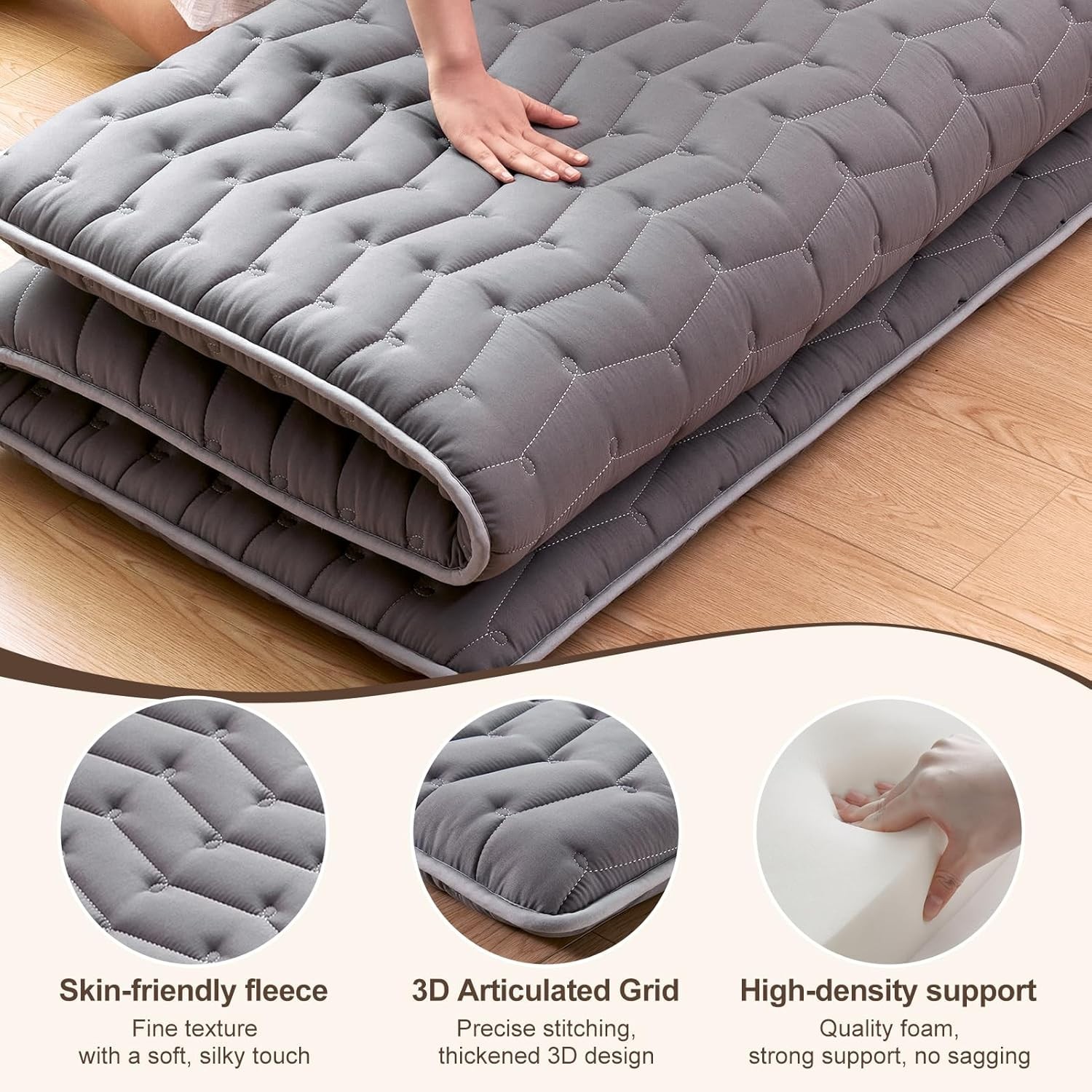 Foam Japanese Futon Floor Mattress Twin Size 39″x 80″,100% High Density Foam …