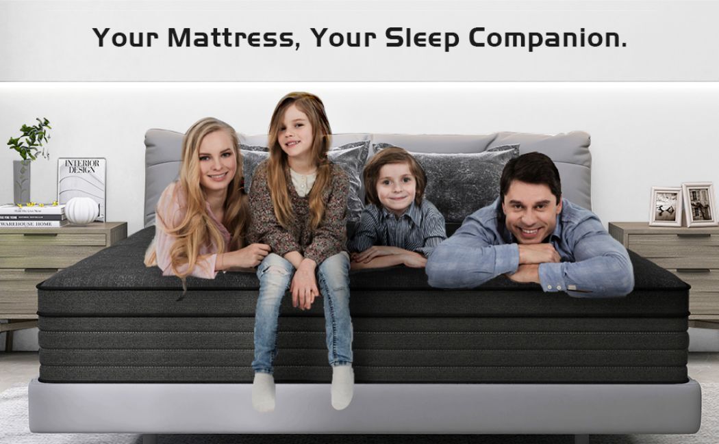 12″14″ Mattress in A Box Twin Full Queen King Size Hybrid Foam InnerSpring Black