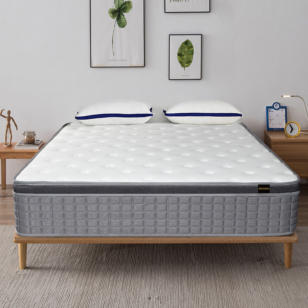 Queen Size Mattress 12″ Twin Full King Bed in a Box Foam Spring Medium Firm