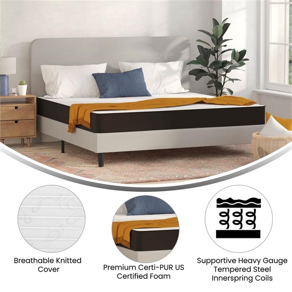 Pemberly Row 8″ Hybrid InnerSpring King Premium Cooling Mattress in a Box