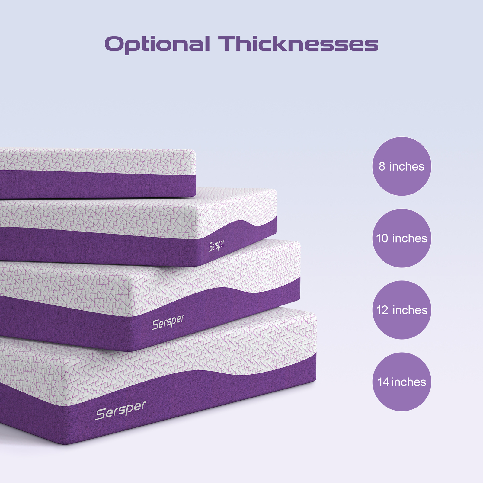 14 inch King Size Mattress Bamboo Charcoal Gel Memory Foam Mattress in a Box